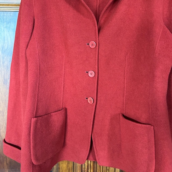 Jones New York Brick Red Wool Blazer, Size 12 - Picture 12 of 16